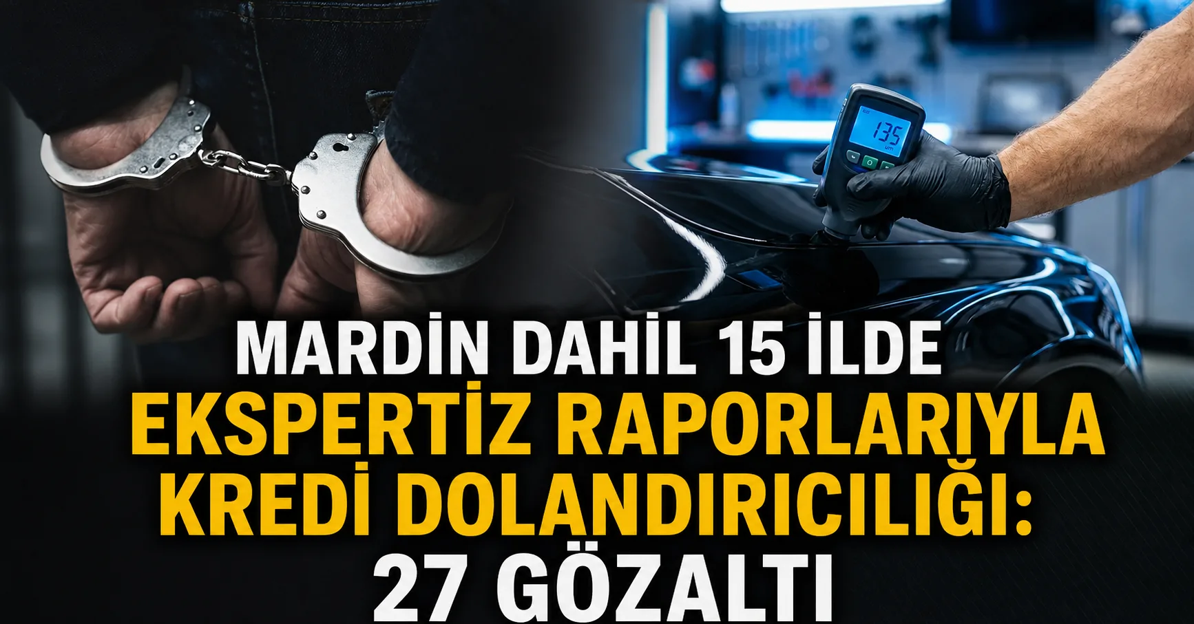 Mardin Dahil 15 ilde ekspertiz raporlarıyla kredi dolandırıcılığı: 27 gözaltı