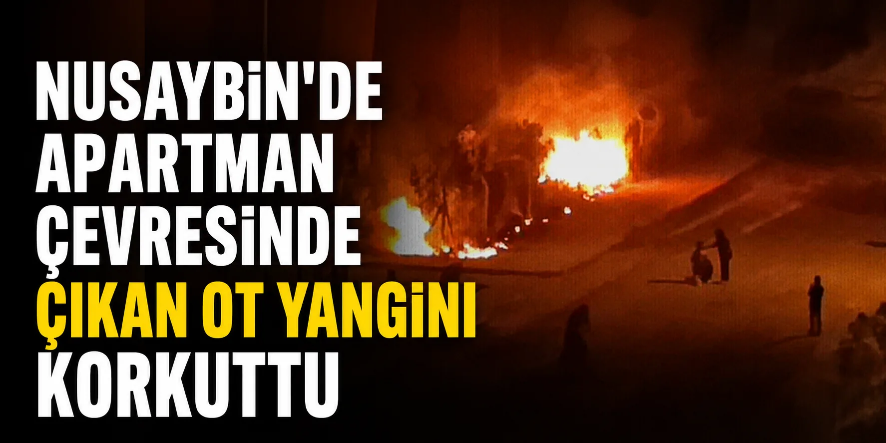 Nusaybin'de apartman çevresinde çıkan ot yangını korkuttu