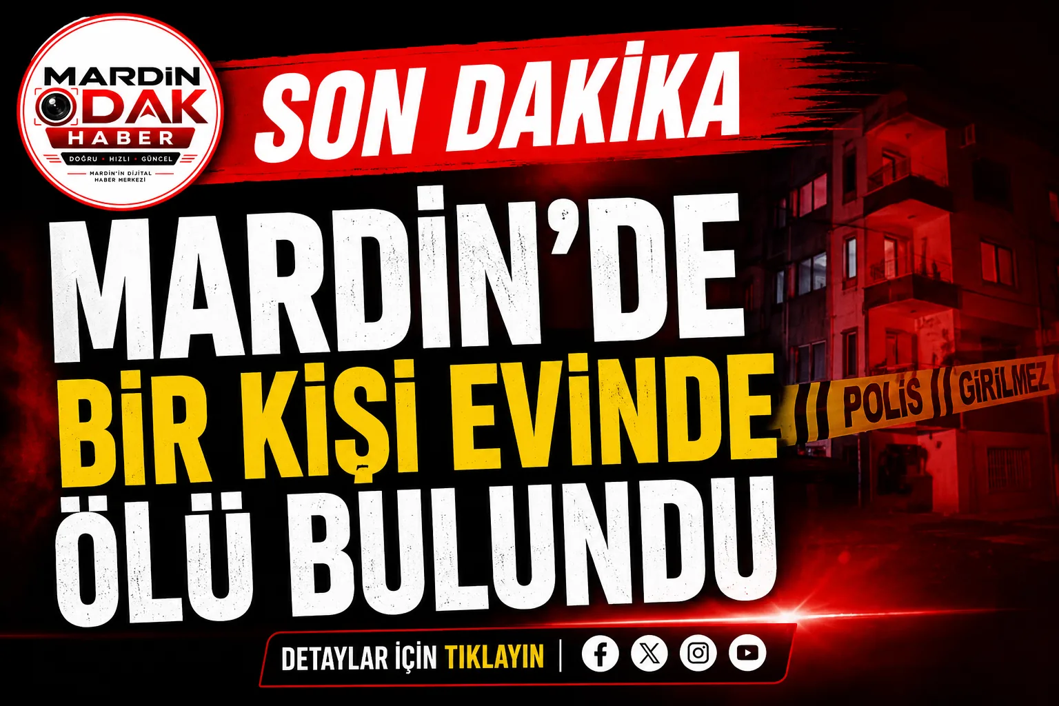 Mardin'de bir kişi evinde ölü bulundu