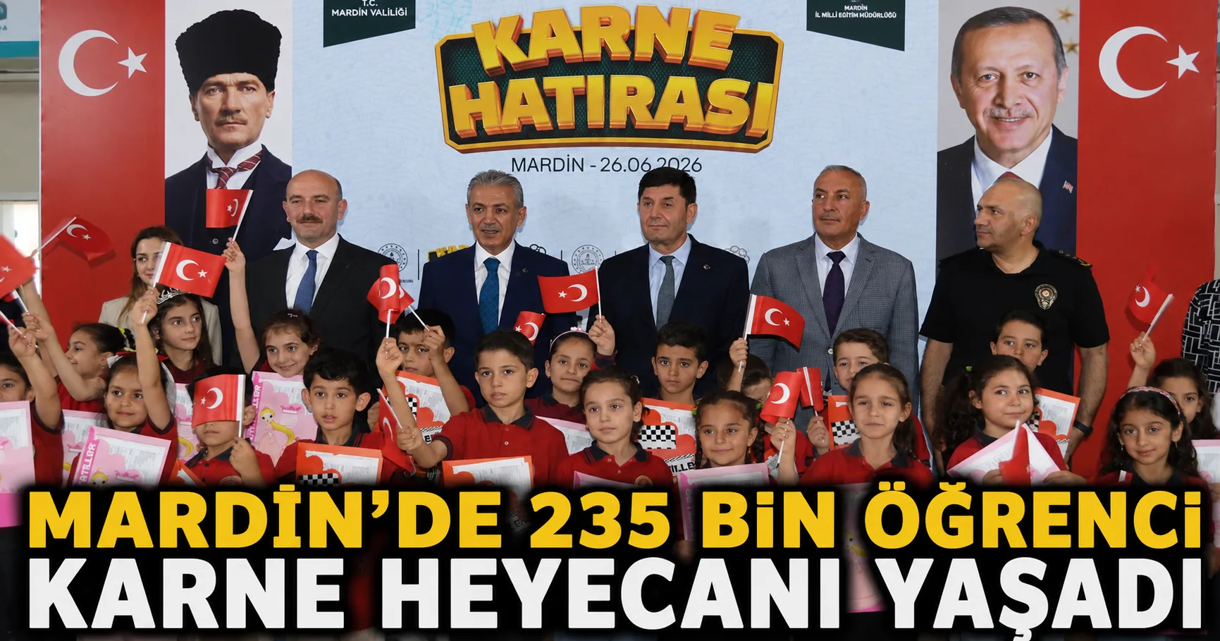 Mardin’de 235 bin öğrenci karne heyecanı yaşadı
