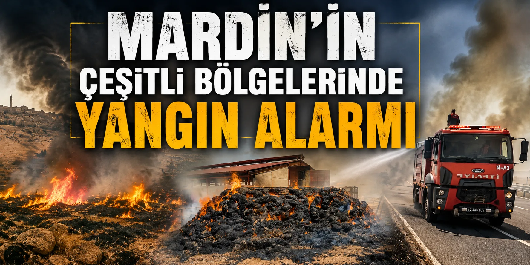 Mardin'in Çeşitli Bölgelerinde Yangın Alarmı