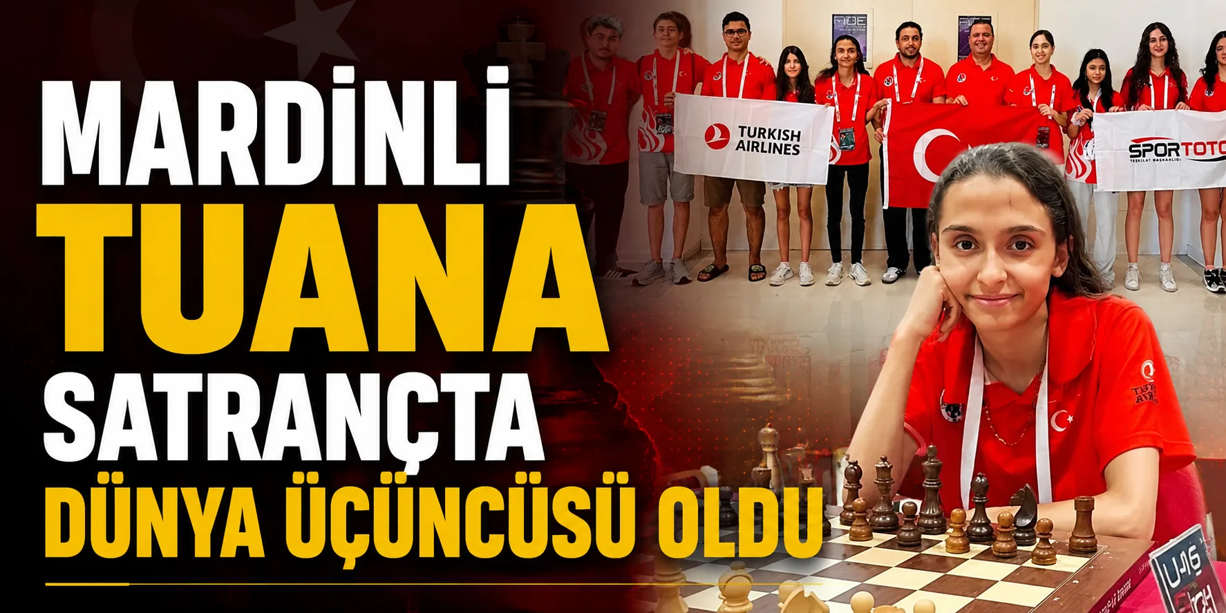 Mardinli Tuana satrançta dünya üçüncüsü oldu