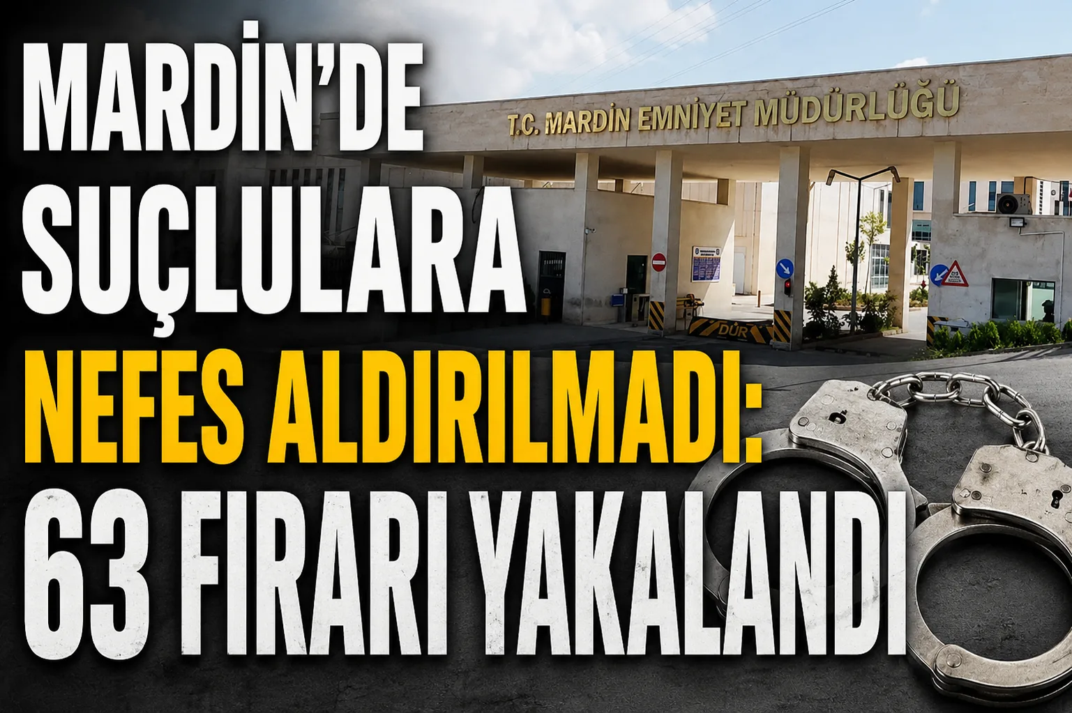 Mardin’de Suçlulara Nefes Aldırılmadı: 63 Firari Yakalandı